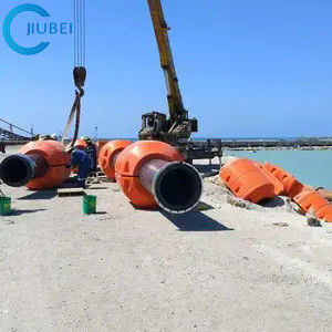 ท่อขุดลอกโพลีเอทิลีนลอยท่อ HDPE ขุดลอกทราย 160 มม. 6 นิ้ว