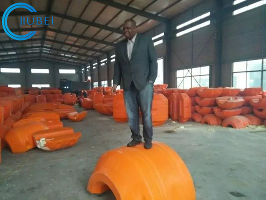 Orange Hose Poly Pipe Floats Dredging Floaters อุปกรณ์ลอยน้ำและขุดลอก 500mm
