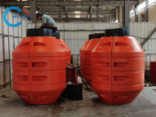 ขนาดที่กำหนดเอง PU HDPE Pipe Floater สำหรับท่อขุดลอกทางทะเลแบบลอยตัว