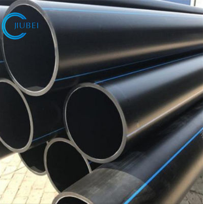 สีดํามีเส้นสีฟ้า PN10 ISO4427 ท่อ HDPE สําหรับระบบประปา