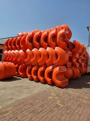 วัสดุ PE Float วัสดุ HDPE พลอยท่อที่มีกระบอกเชื่อมต่อมังกรและ Washers