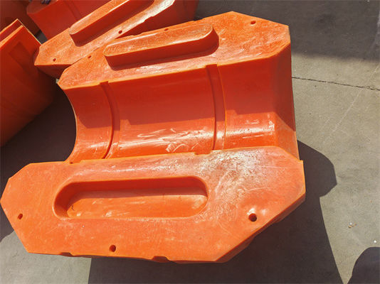 สีส้ม HDPE ท่อ floater สําหรับสิ่งแวดล้อม Dredging แก้ไขการกําจัดฝุ่น