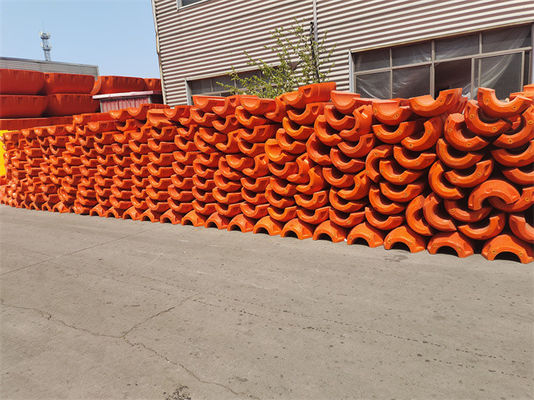 สีส้ม HDPE ท่อ floater สําหรับสิ่งแวดล้อม Dredging แก้ไขการกําจัดฝุ่น