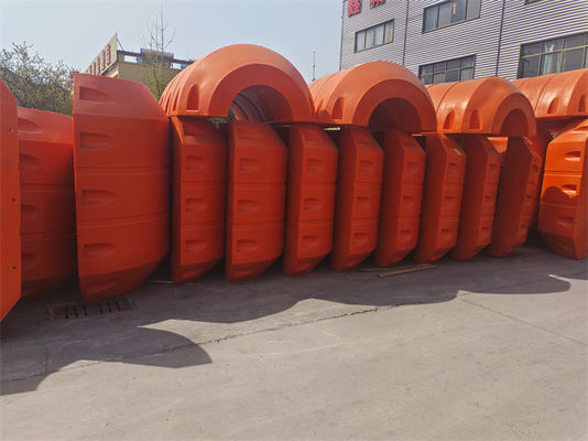 สีส้ม HDPE ท่อ floater สําหรับสิ่งแวดล้อม Dredging แก้ไขการกําจัดฝุ่น
