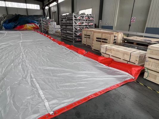 ป้องกันการบดดิน ผ้าม่านปูน 25% ความยาว 60-130KN/m ความแข็งแรงในการดึง PVC/วัสดุยาง